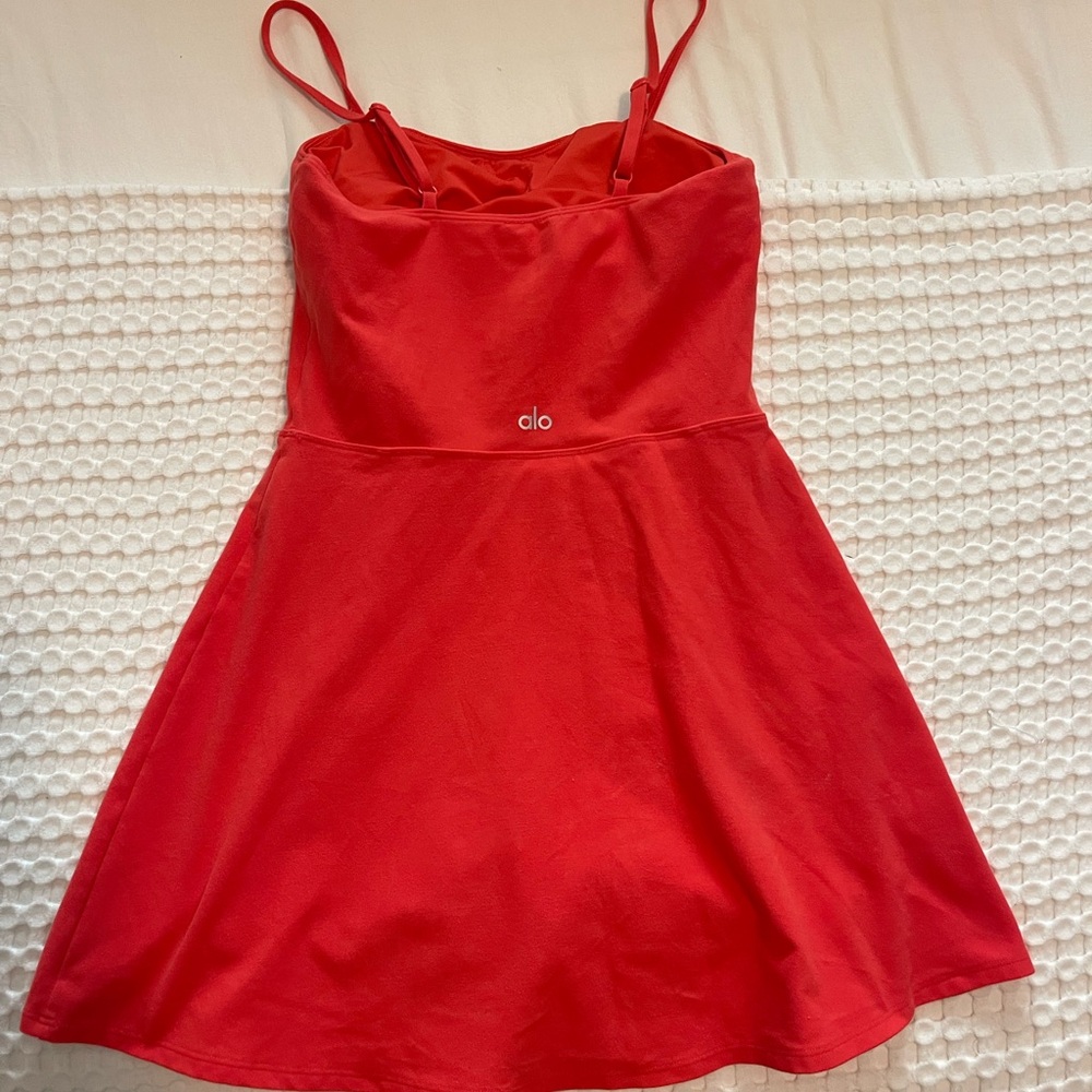 Alosoft Courtside Tennis Dress in Coral